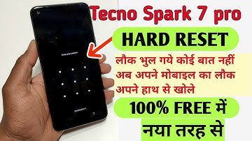 Tecno Spark 7 pro factory reset/tecno kf8 sactory reset-tecno spark 7 Hard reset/Tecno 7 pro  unlock