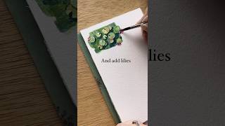 Tiny watercolor study: lily pads