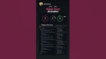 ⏰ Watch Time Come to Life!💻 | Digital Clock Animation #Coding #Frontend #Animation @coder_mastery