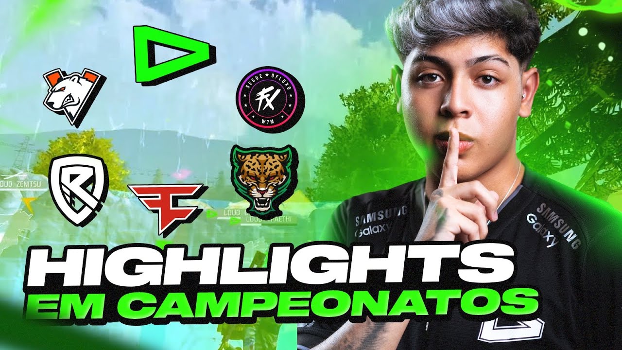 HIGHLIGHTS EM CAMPEONATOS 💚🖤! Free Fire S24 Ultra 