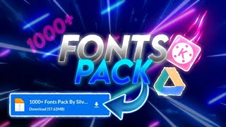 1000+ Fonts Pack Zip File by Silvester Editz 2021