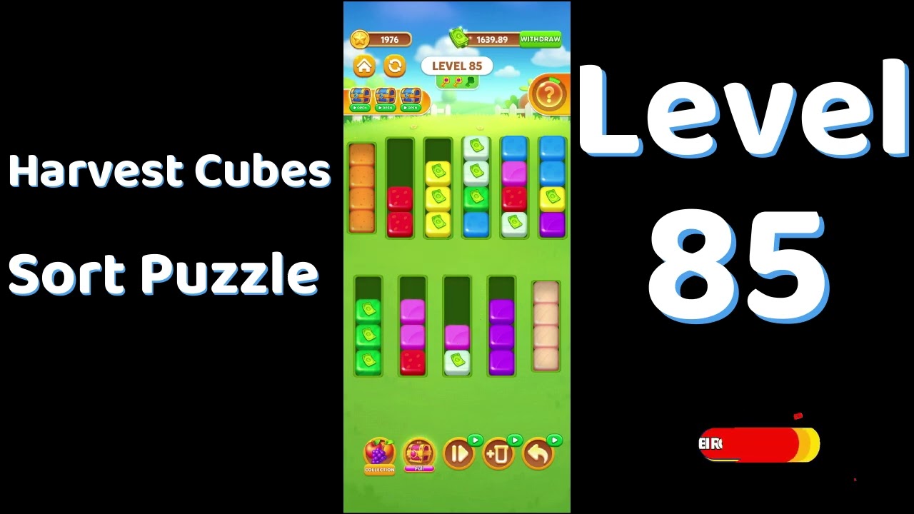 Harvest Cubes Sort Puzzle Level 85 Walkthrough 🌽🧠 | Relaxing Sort Game | Go Answer