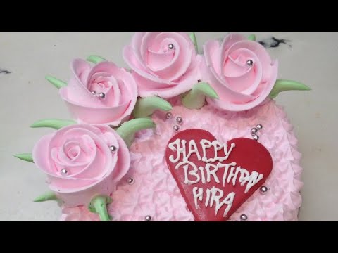 beautiful-birthday-cake-pink-color-top-side-roses-/amazing-cakes-/-pineapple-cake-/-cake-decorating