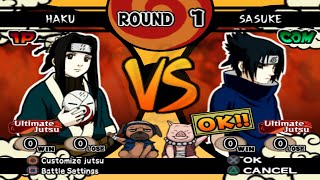 Haku VS Sasuke and Naruto (INSANE) - Naruto Shippuden Ultimate Ninja 4