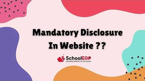 "How to Use the Mandatory Disclosure Option in School ERP Website Module | Step-by-Step Guide"