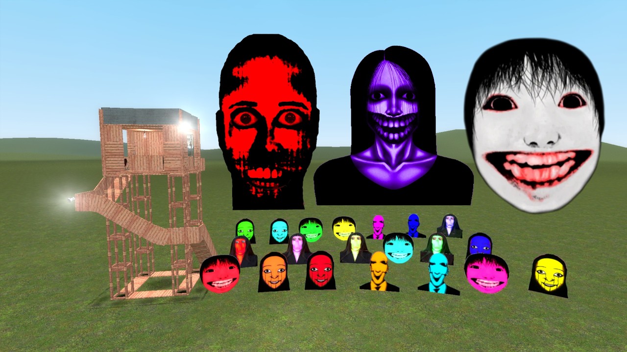 Too Much Afton Nextbots , Elis , Yoshie and Nextbots vs House | Garry's Mod