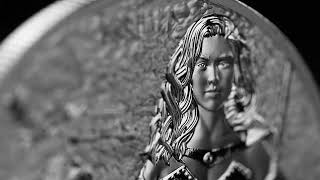2025 Germania 1 Ounce Valkyries Arnhild 5 Mark BU Silver Round
