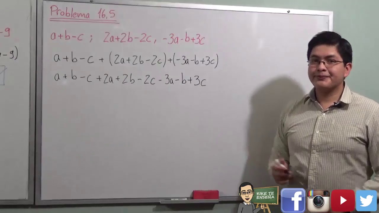 PROBLEMAS 16.3 Y 16.6 - SUMA ALGEBRAICA - ALGEBRA DE BALDOR