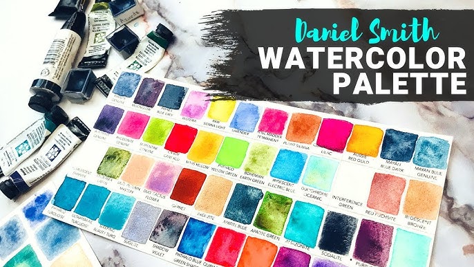 Watercolor Palette Swatching (Daniel Smith Primatek Set) 