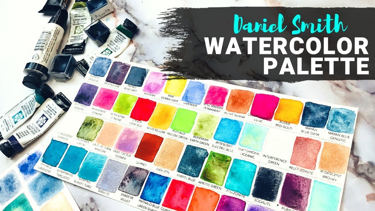 My DANIEL SMITH WATERCOLOR palette YouTube