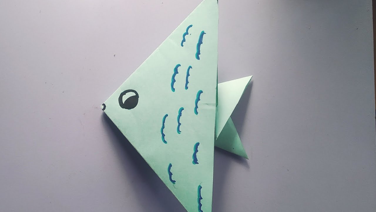 How to make Fish easy origami for kids - YouTube