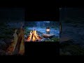 Deep Sleep Campfire Sounds 4K – Cozy Fireplace by a Frozen River
