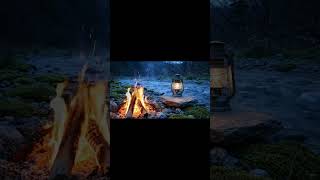 Deep Sleep Campfire Sounds 4K – Cozy Fireplace by a Frozen River