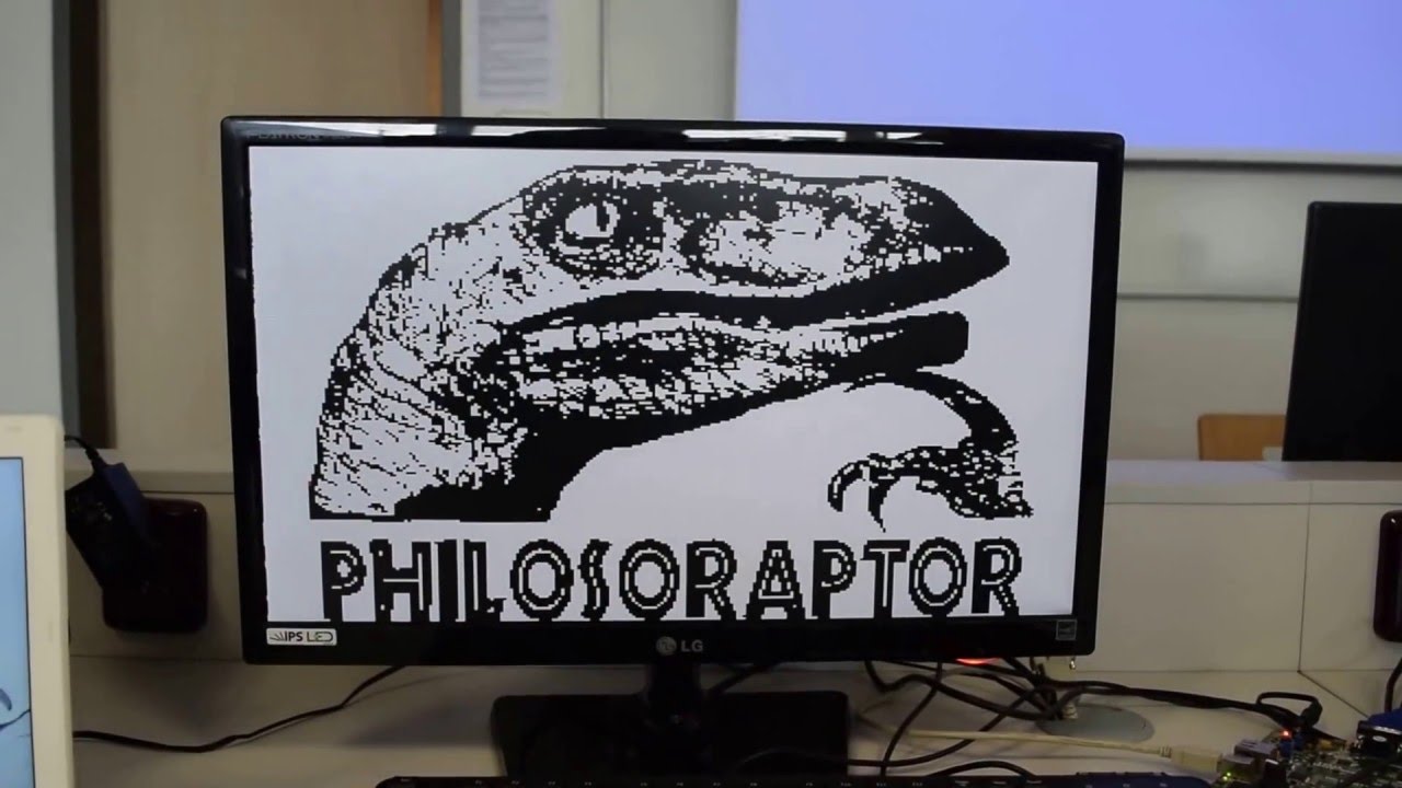 Philosoraptor on Spartan 3E Starter Board, FEKT VUT