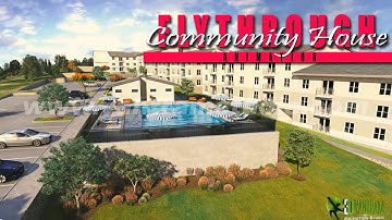 Fly-Through Community Exterior House | Residential Exterior Walkthrough & interior decoration idea