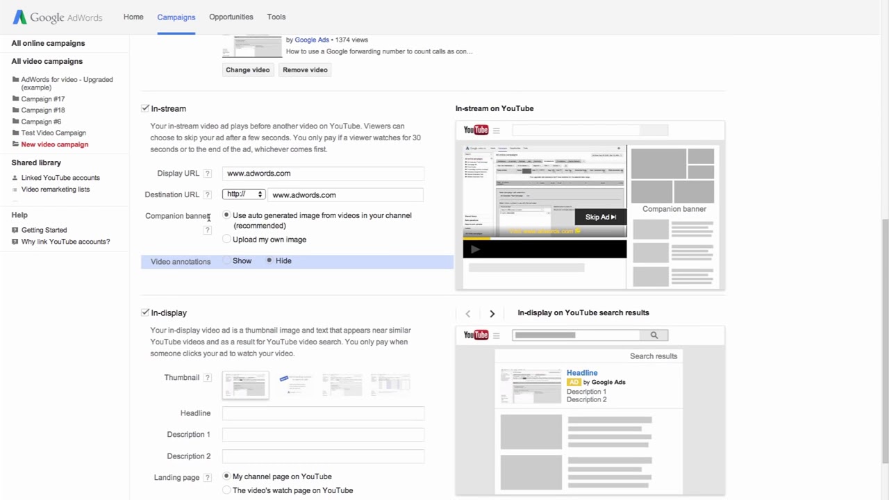 TUTORIAL ADWORDS : How to create an AdWords for Video campaign - YouTube