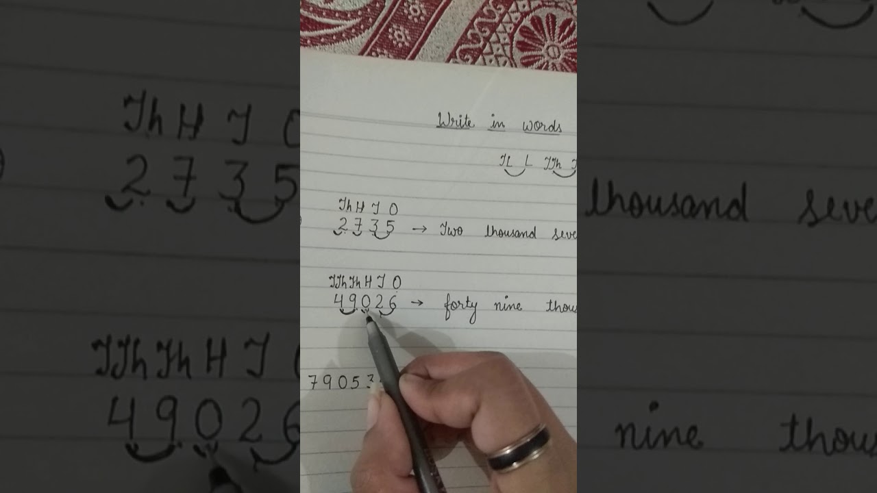 Write In Words For Class 4th YouTube