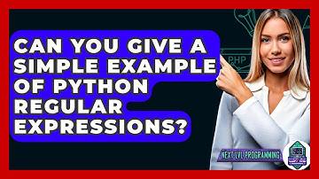 Can You Give A Simple Example Of Python Regular Expressions? - Next LVL Programming