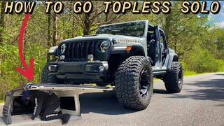 How To Take Jeep Wrangler Hard Top Off By Yourself (One Person Easy) screenshot 3