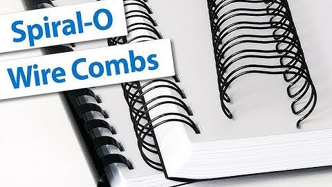 Spiral-O Wire Binding Comb Overview | Binding101
