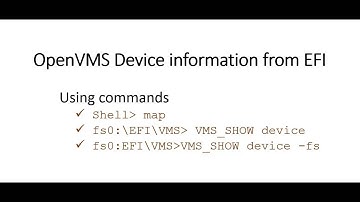 OpenVMS Device  Details from EFI