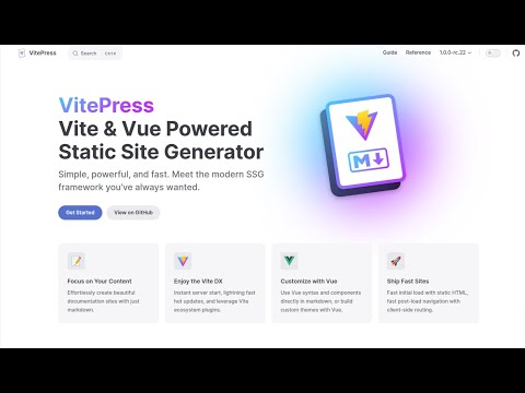 Usando vitepress para gerar sites estáticos