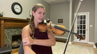 Beginner bowing on the GDAE open strings on the violin