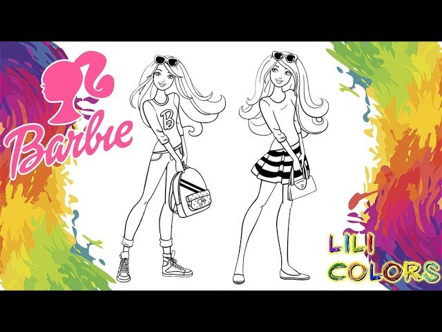 Desenholandia Colorindo Desenho da boneca Barbie Girl Cartoon, Barbie Doll  Fun Videos