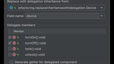 Replace inheritance with delegation refactoring -  Intellij