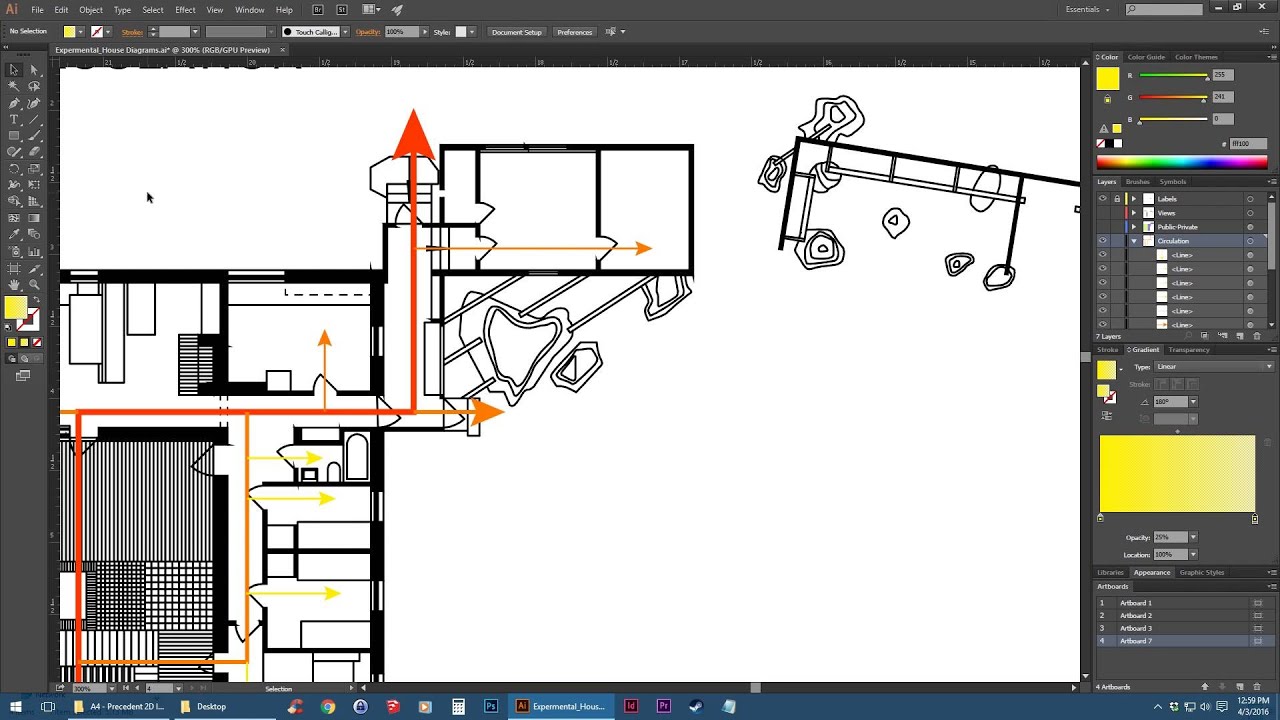 Adobe Illustrator: Floor Plan Diagrams Tutorial - YouTube