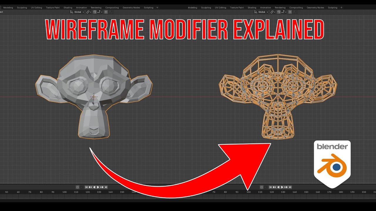Blender 4.5 Wireframe Modifier Explained, Part 29 Tutorial - YouTube