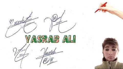 Yasrab Ali name signature easy tips