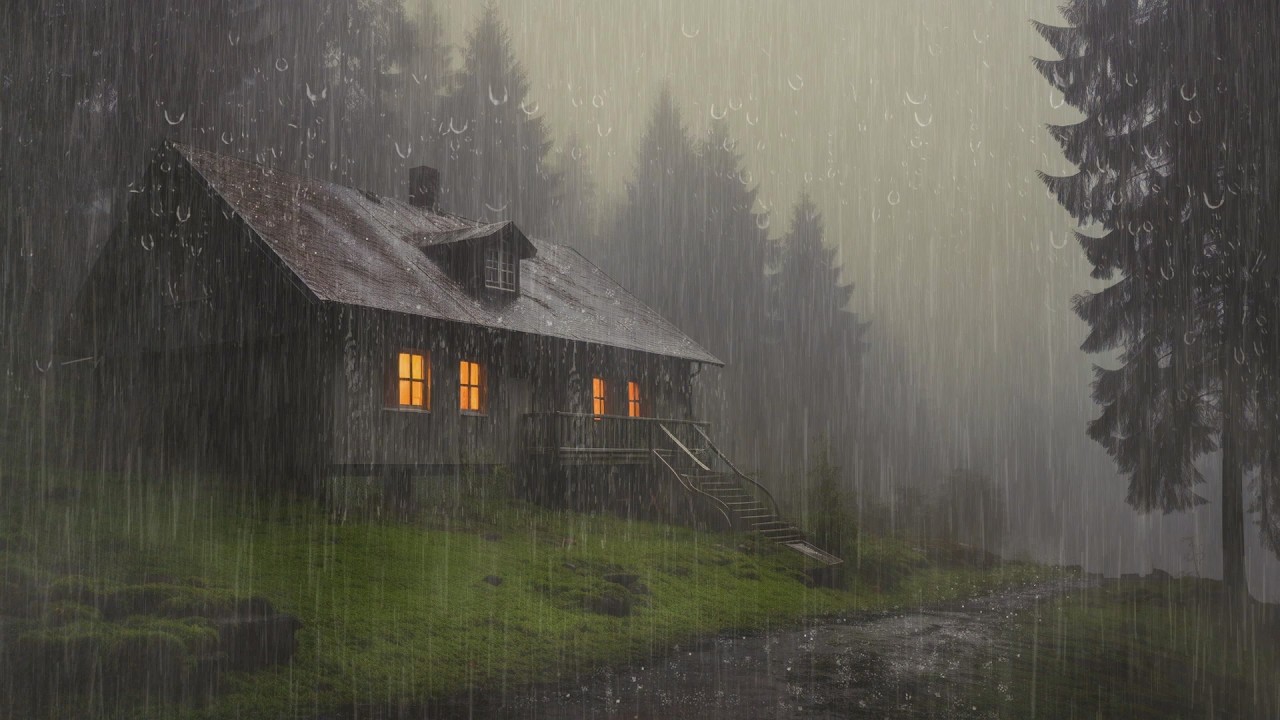 No Ads Rain Sounds for Sleeping - ASMR Thunderstorm & Heavy Rain Sounds for Sleep, Study, Relaxation