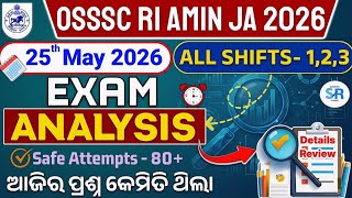 RI Exam Analysis 25 May 2026 || Today Exam Analysis OSSSC RI AMIN 2026 ||Solution Routes