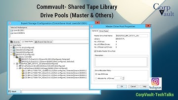 #Commvault - Shared Tape Library Configuration + Drive Pool (Master and Other) discussed (Part 03)