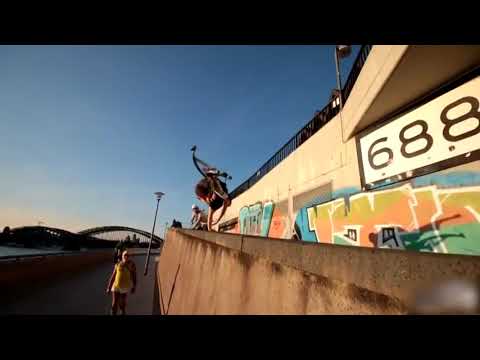Group of People do Parkour Stunts on Jumping Stilts - 1020181