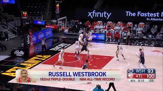 RUSSELL WESTBROOK MAKES NBA HISTORY !!!  ALL TIME TRIPLE DOUBLE LEADER!