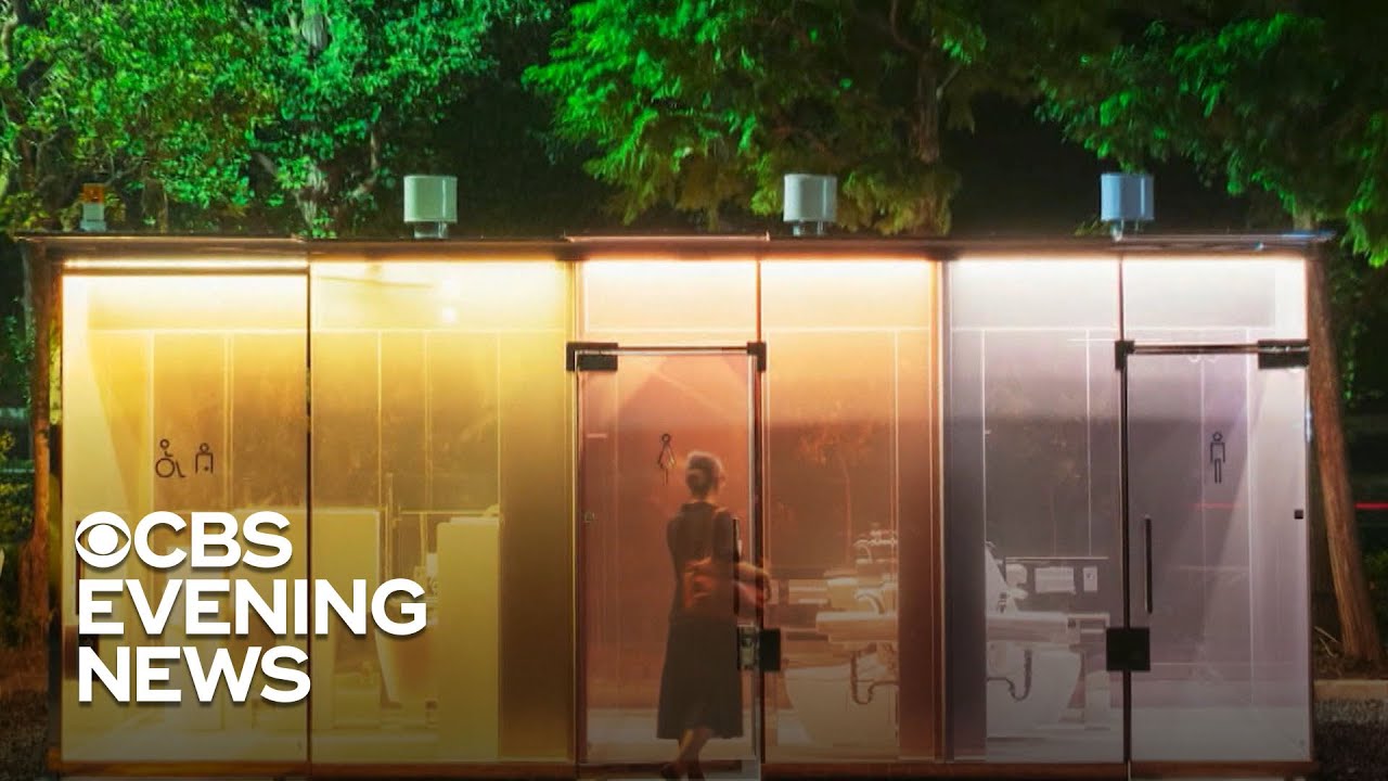 Colorful, transparent toilets come to Tokyo