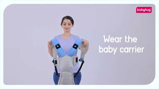 Babyhug Comfort Nest 3 Way Baby Carrier With Adjustable Infant Head Support