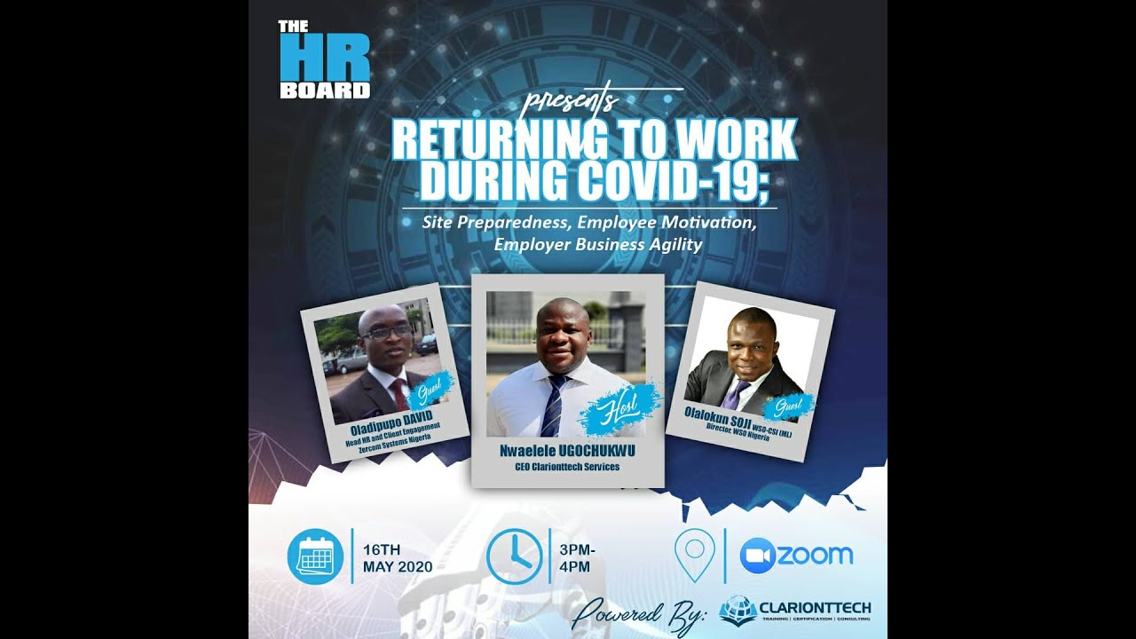 Returning to work during Covid 19; Site Preparedness, Employee ...