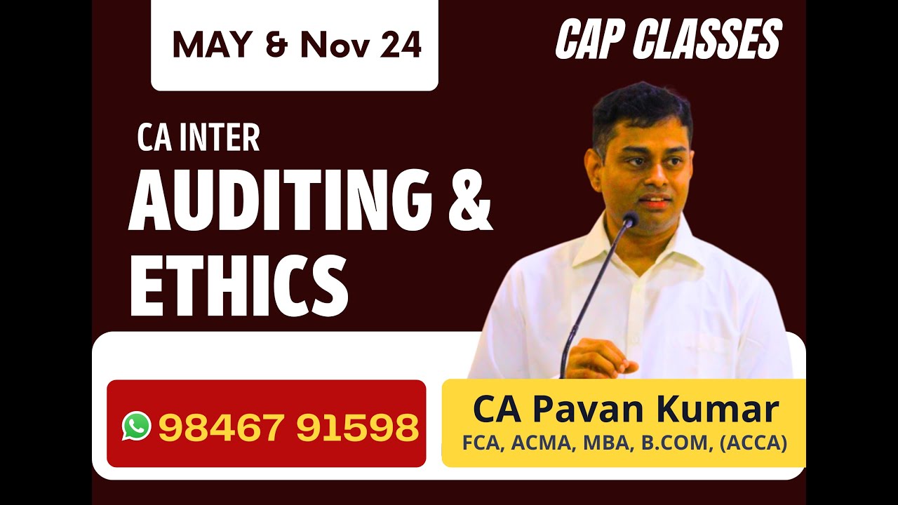 CA Inter | Audit Evidence | Chapter 4 SA 500 | CAP CLASSES - YouTube