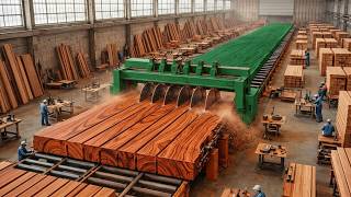 INSIDE A TEAK LUMBER MILL FROM PLANTATION LOGS TO MARINE-READY BOARDS