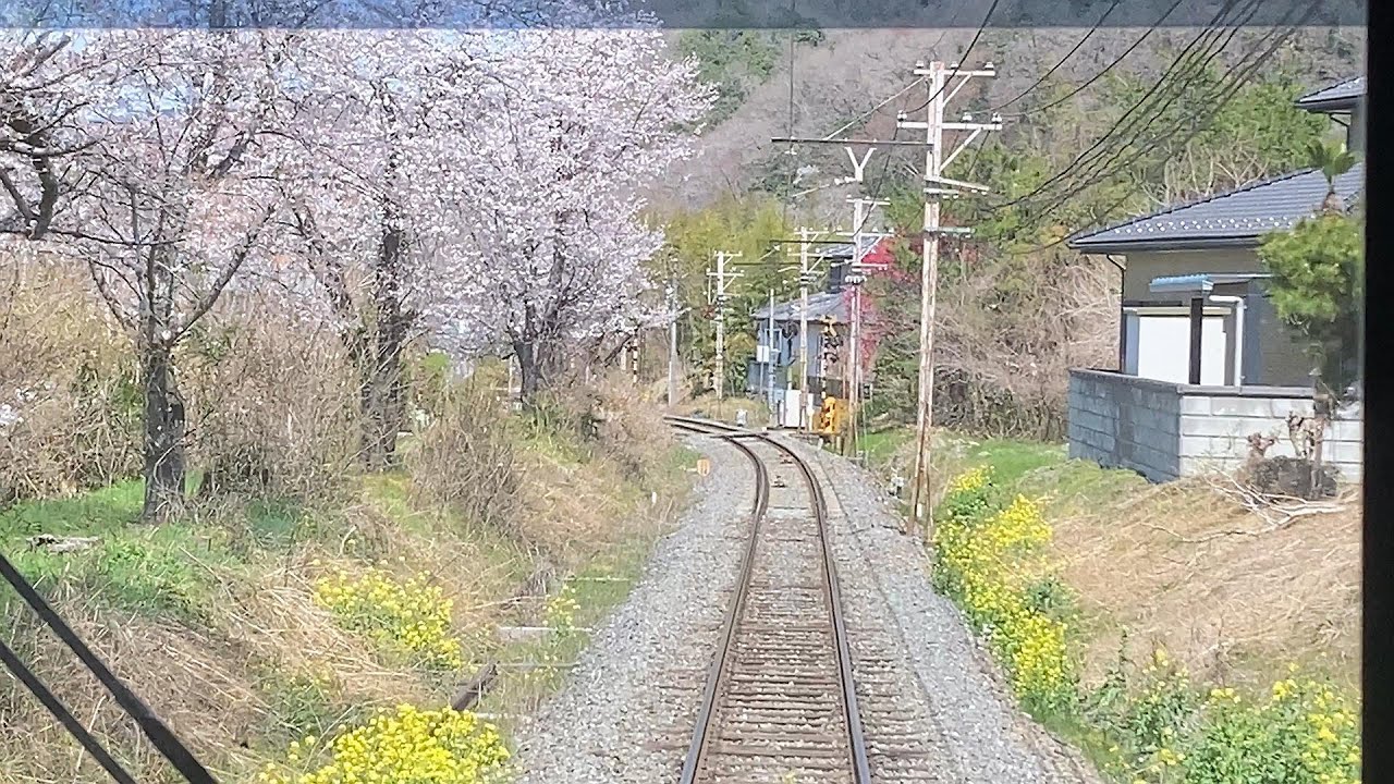 秩父鉄道前面展望秩父→野上＋２つの駅の情景 ＜Cabview Japanrail Chichibu Railway Line Chichibu → Nogami＋Scenes of stations＞