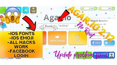 Agario 2.12.0 Apk All Hacks Work | iOS Fonts + iOS Emoji | Facebook Login | Update Problem Fixed