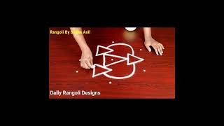 Easy 5 Dots Rang Rangoli Designs | Simple Kolam Muggulu | #Shorts #Rangoli #Kolam #DailyRangoli