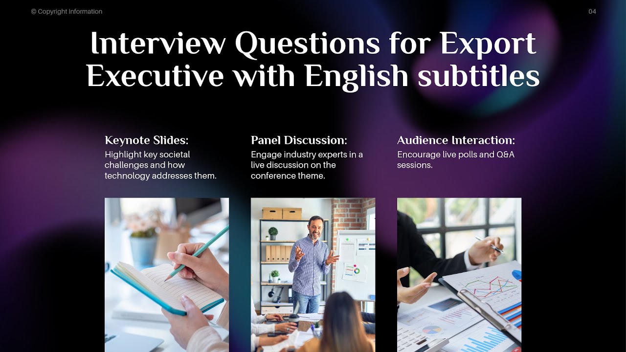 Interview Questions for Export Executive with English subtitles