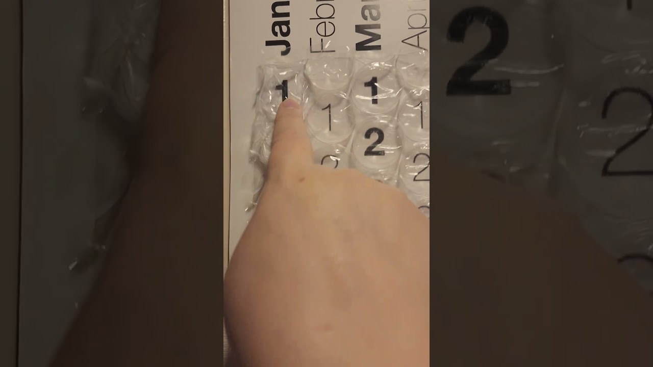 January 25, 2023  - Wednesday - Didn't "POP" today - Daily Bubble Wrap Calendar 