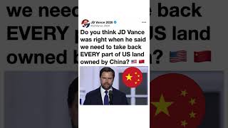 JD Vance on China Owning US Land 🇺🇸