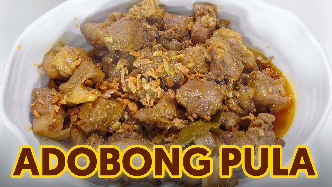 Pork Adobo sa Pula | Panlasang Pinoy