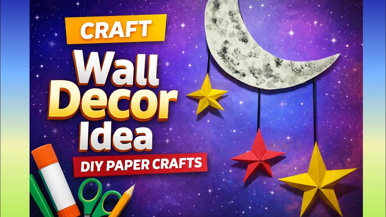 Amazing Wall Decor from Paper ✨ | DIY Moon Star Craft